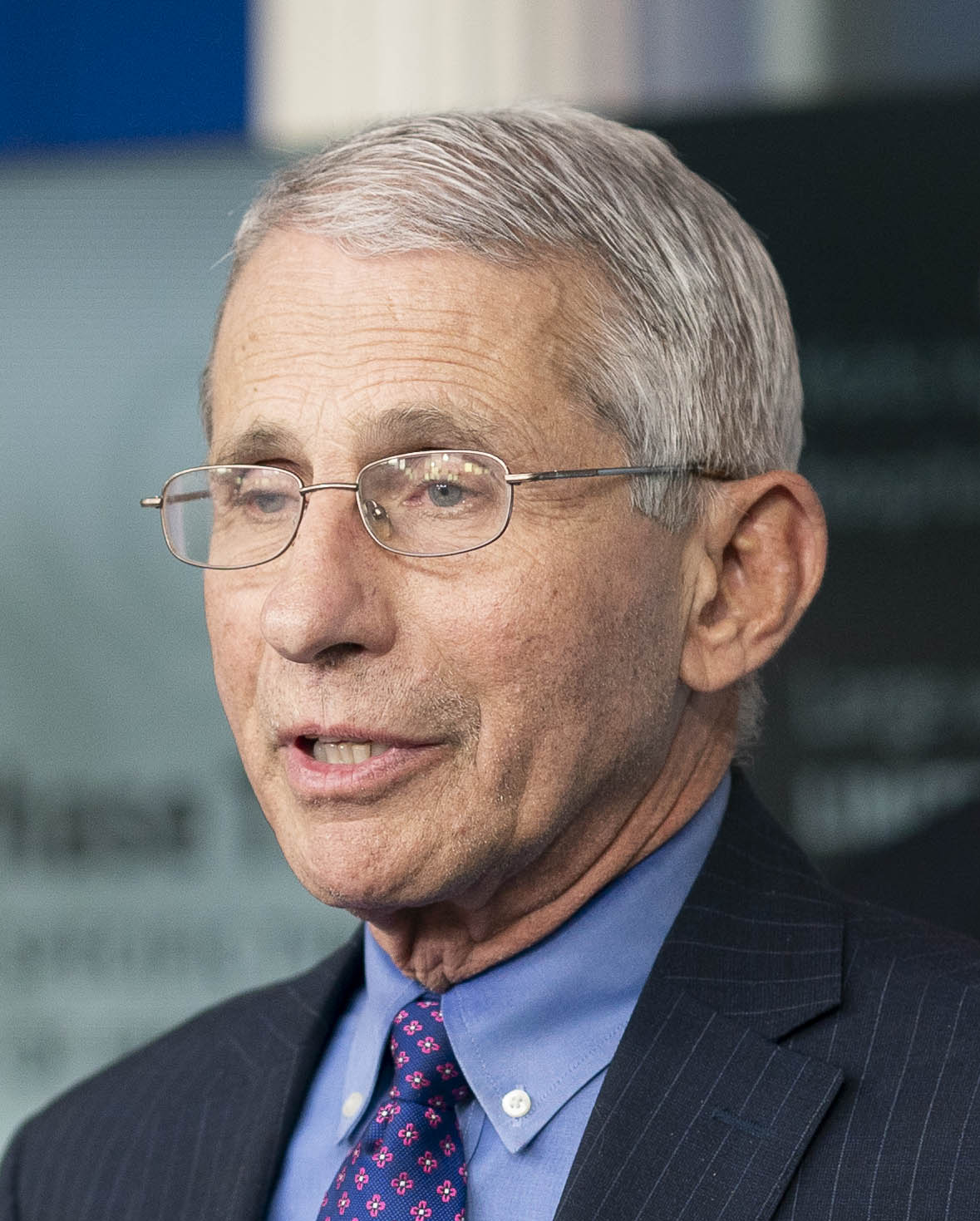 Anthony Fauci on April 16, 2020 face detail, from White House Coronavirus Update Briefing (49784743606) (cropped)