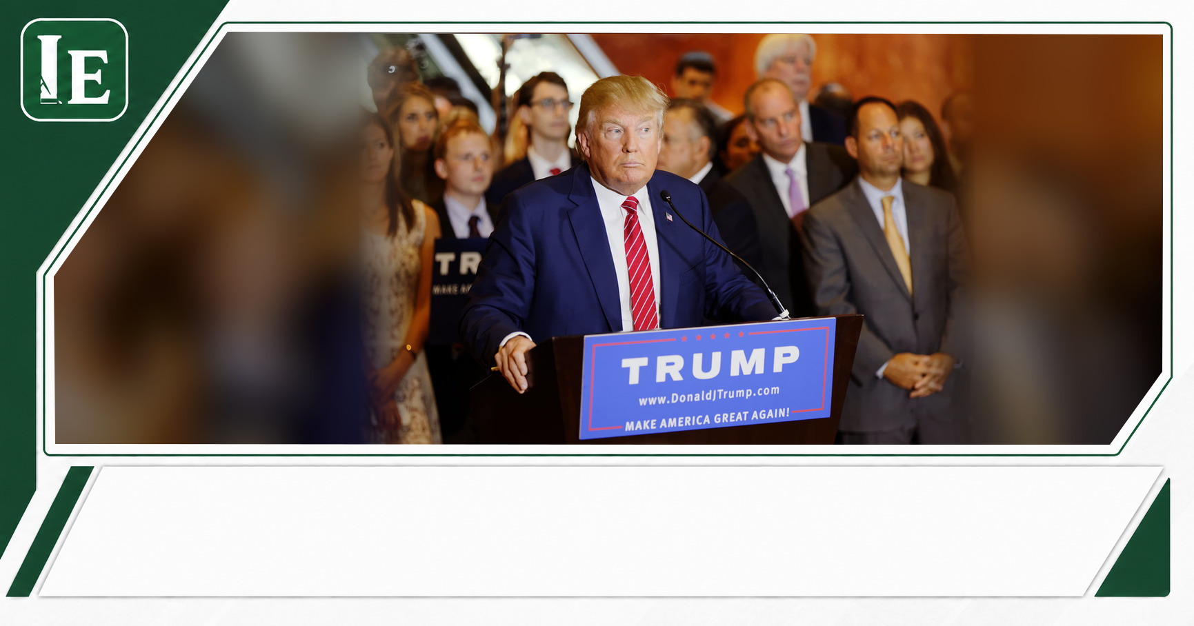 Donald Trump featured editorial graphic