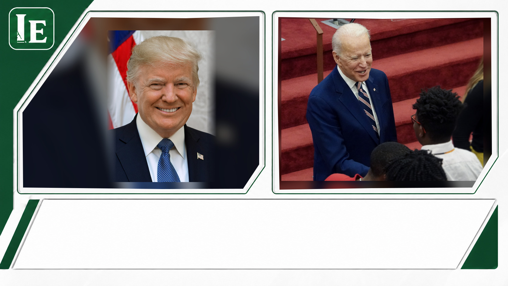 Donald Trump and Joe Biden featured editorial graphic