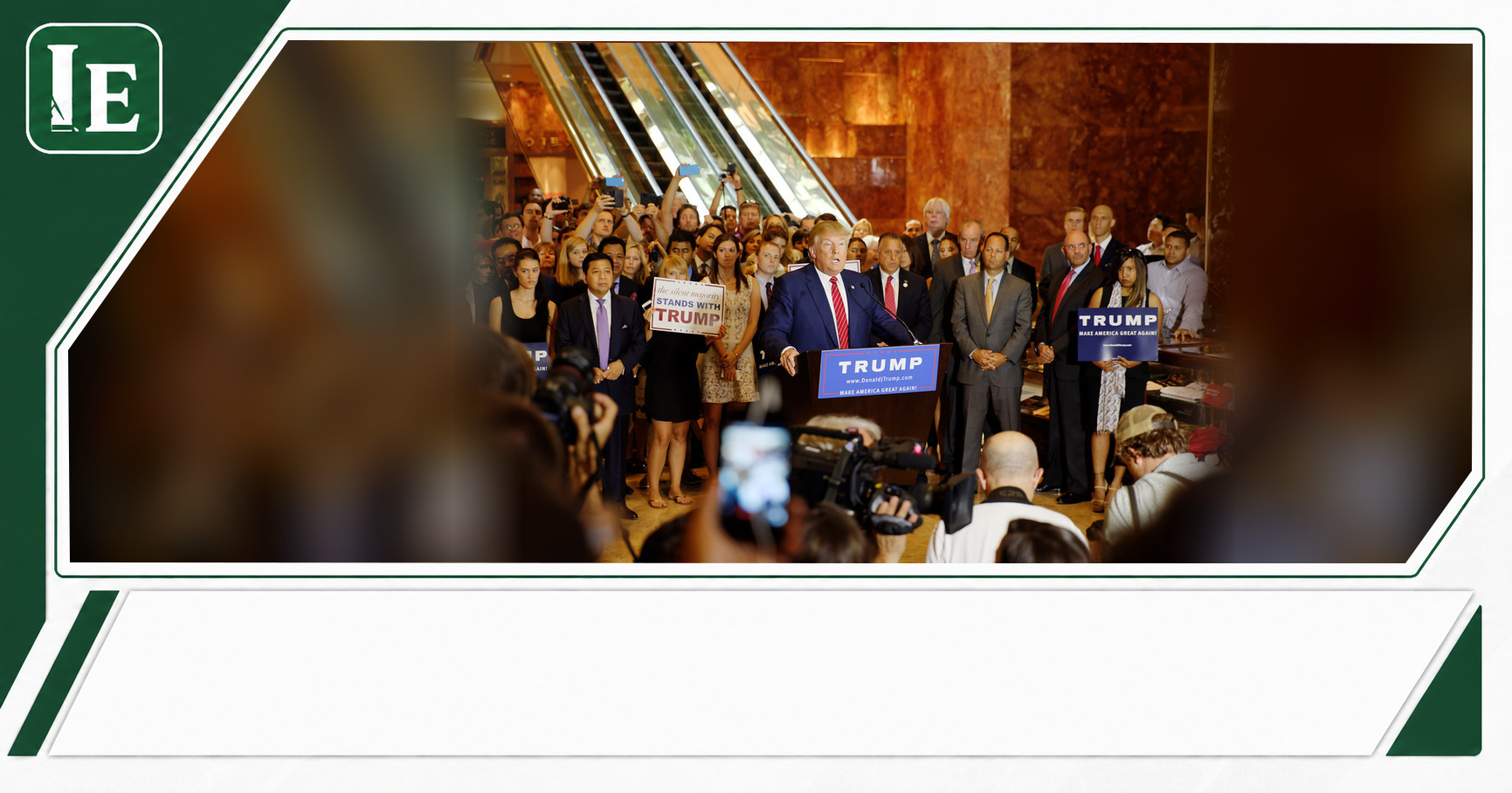 Donald Trump featured editorial graphic