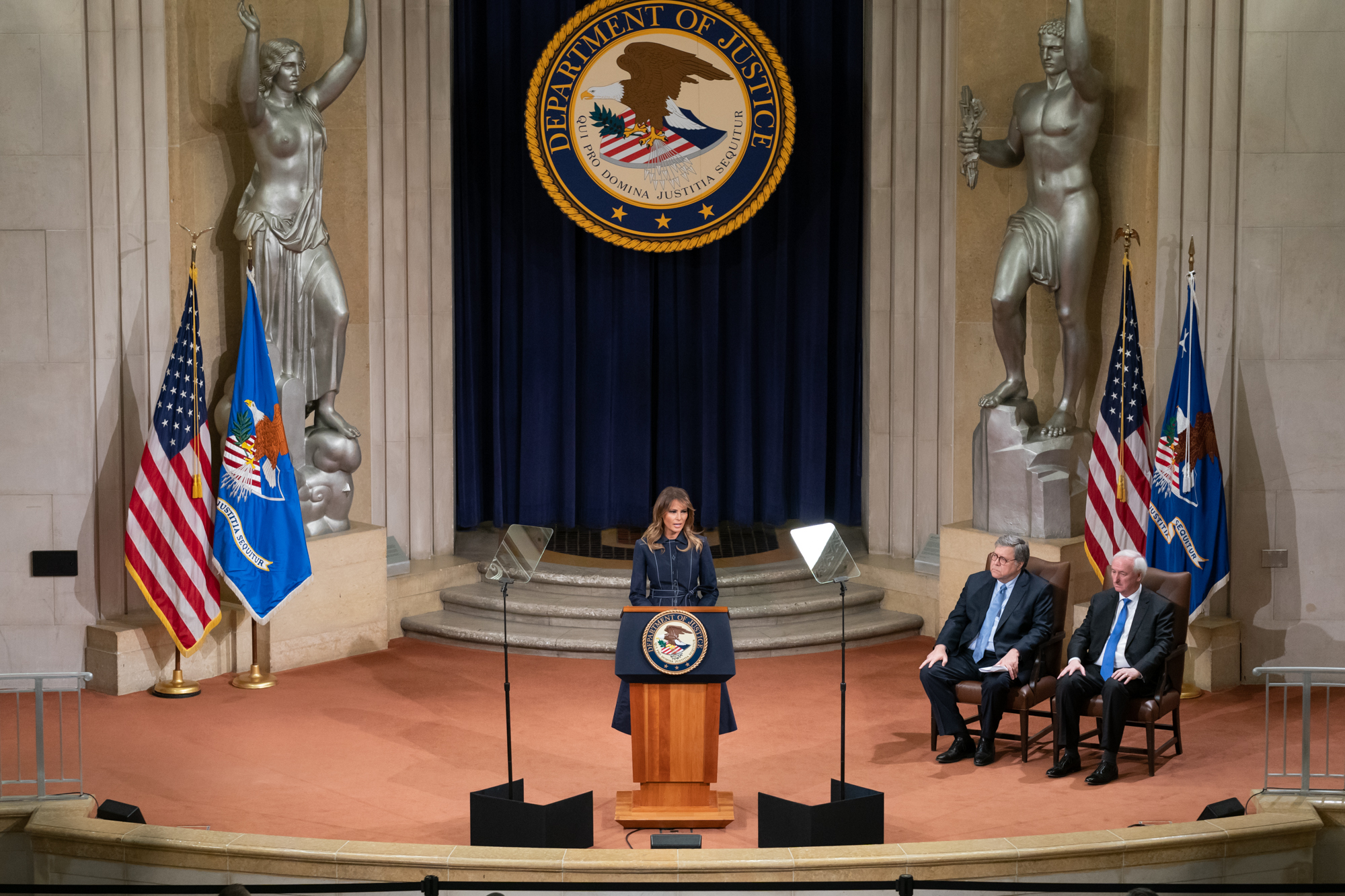 First Lady Melania Trump at the U.S. Department of Justice National Opioid Summit