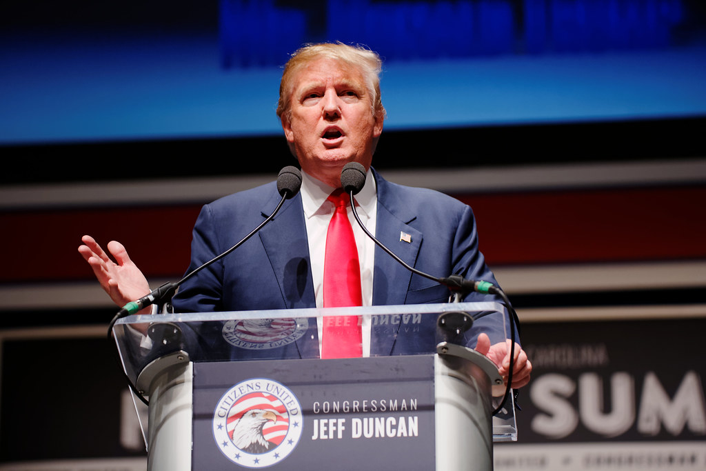 Donald Trump Sr at Citizens United Freedom Summit in Greenville South Carolina May 2015 by Michael Vadon
