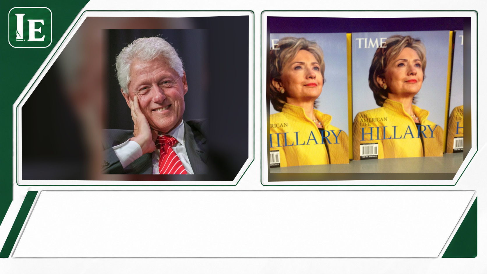 Bill Clinton and Hillary Clinton featured editorial graphic