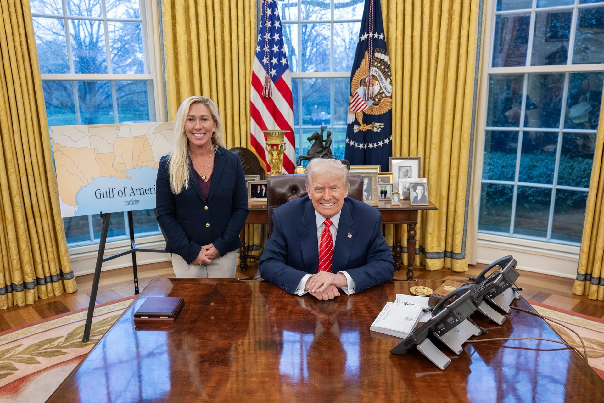 Donald Trump and Marjorie Taylor Greene in May 2025