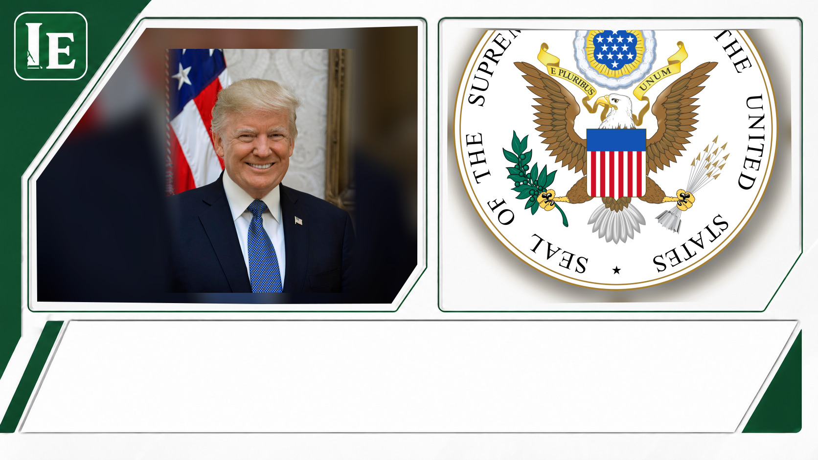 Donald Trump and Supreme Court of the United States featured editorial graphic