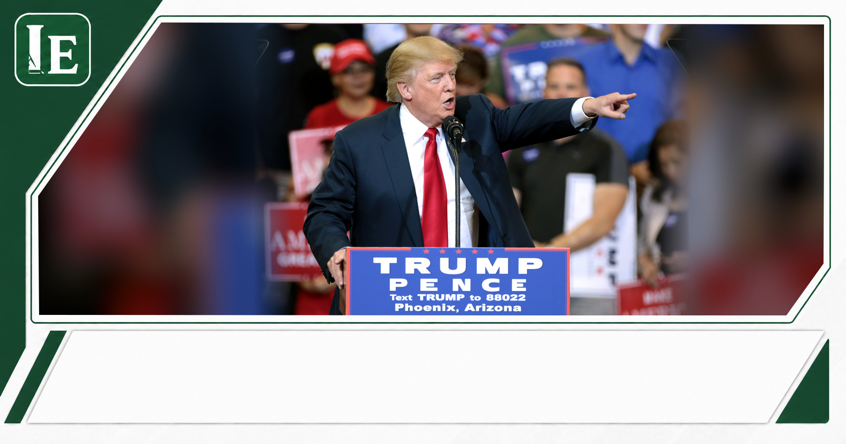 Donald Trump featured editorial graphic