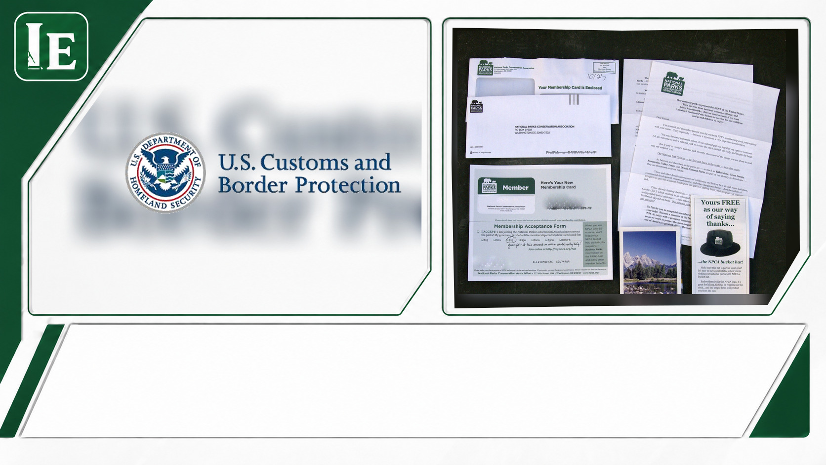 U.S. Customs and Border Protection and National Parks Conservation Association featured editorial graphic