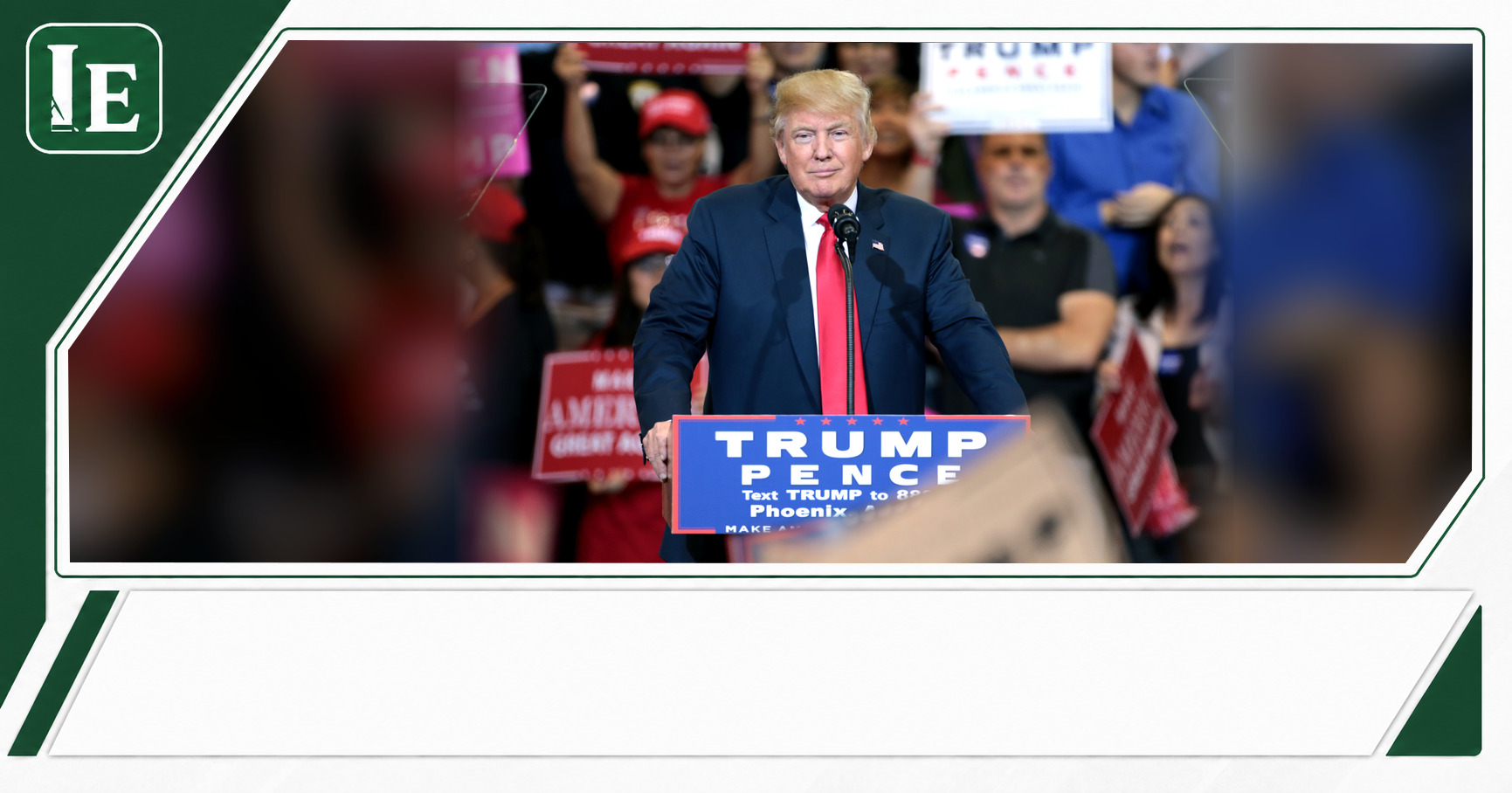Donald Trump featured editorial graphic