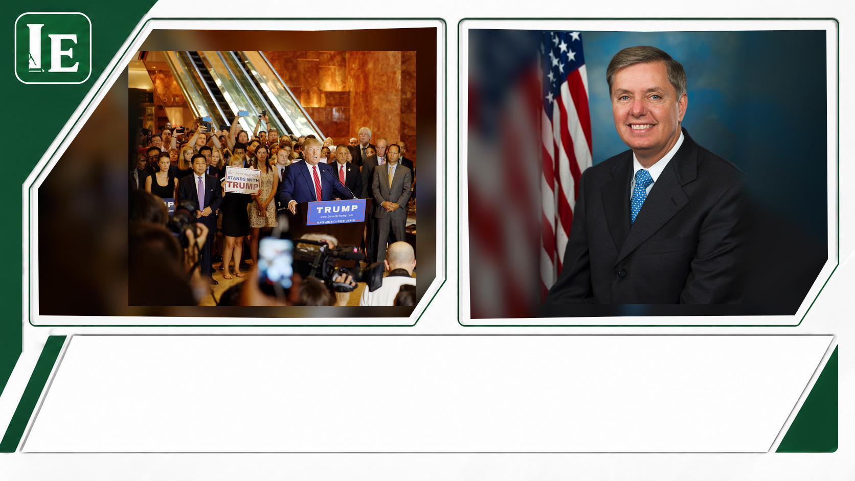 Donald Trump and Lindsey Graham featured editorial graphic