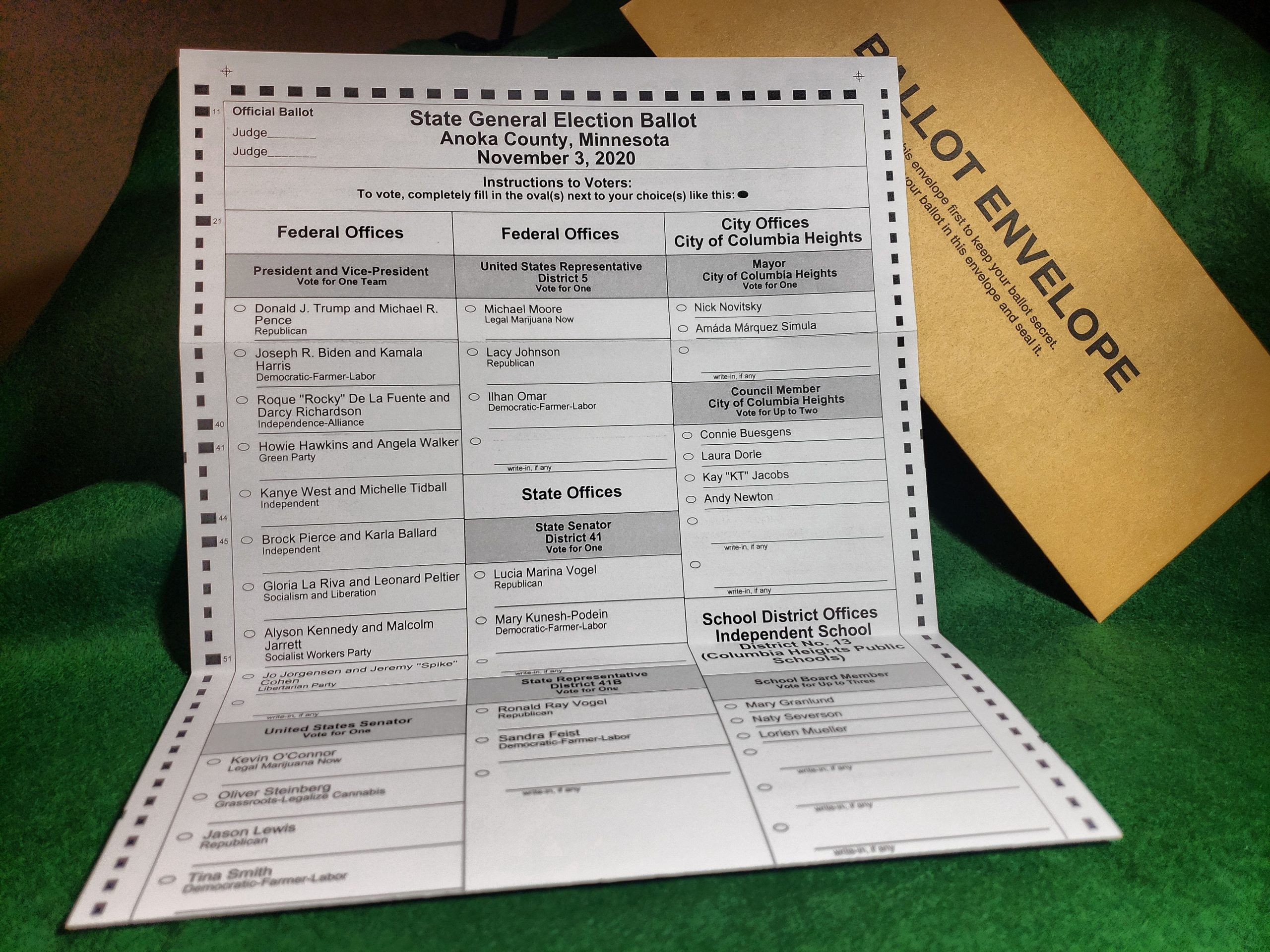 The front of the ballot again
