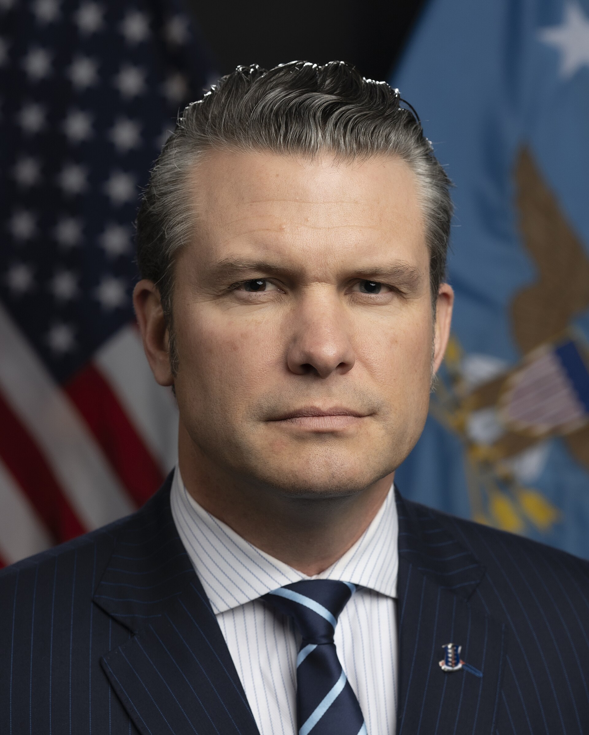 29th United States Secretary of Defense Pete Hegseth Official Portrait 2025