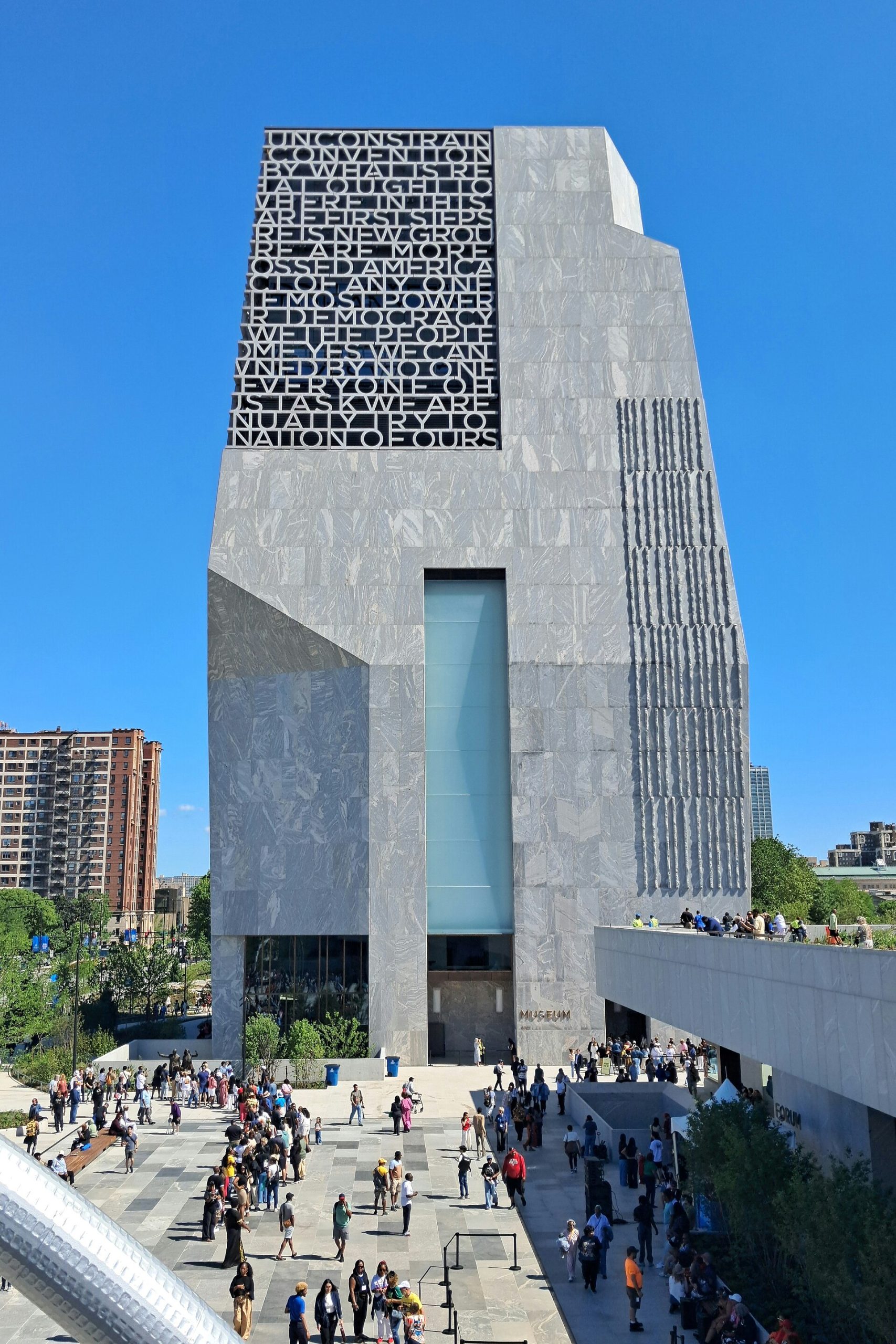 Obama Center south elevation (opening day) Chicago, IL June 2026