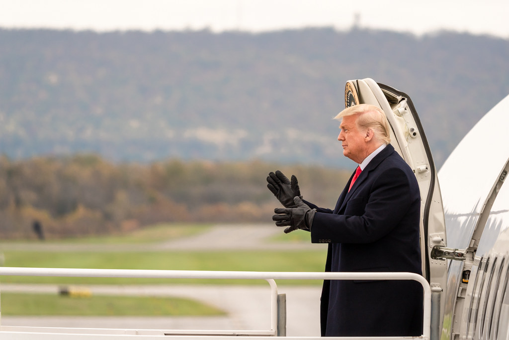 President Trump Disembarks Air Force One