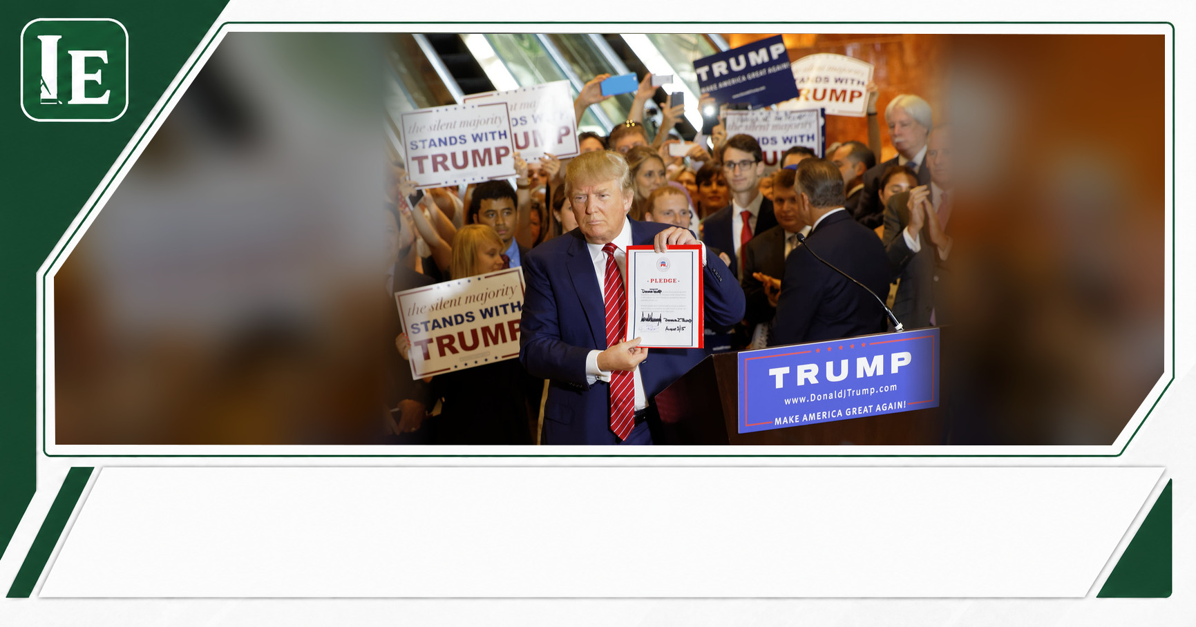 Donald Trump featured editorial graphic
