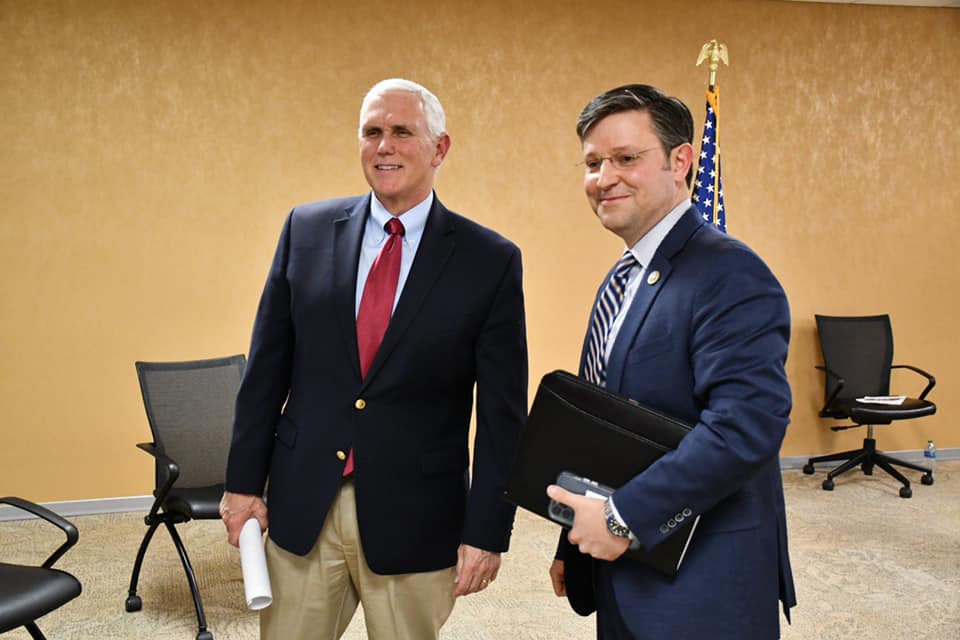 Mike Johnson and Mike Pence Feb 2021