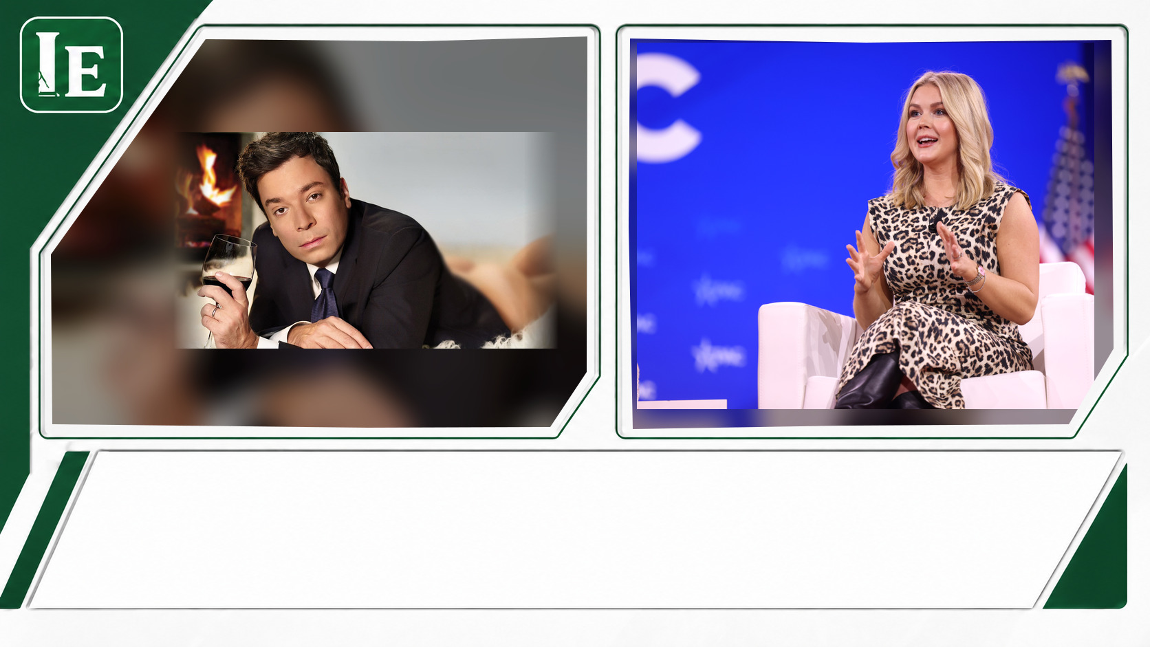 Jimmy Fallon and Karoline Leavitt featured editorial graphic
