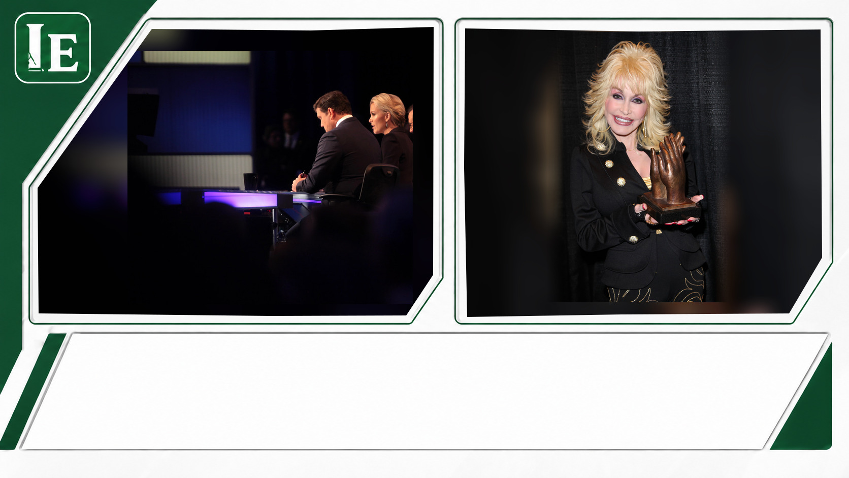 Megyn Kelly and Dolly Parton featured editorial graphic