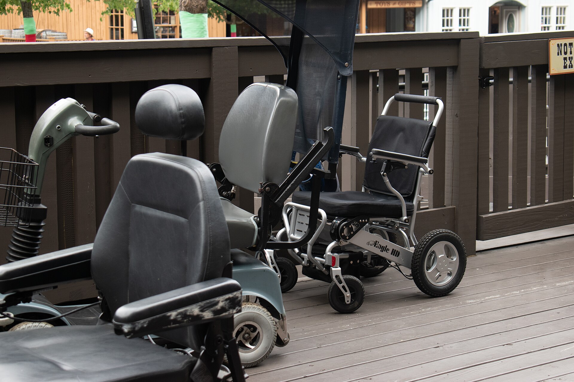 Mobility scooters at Dollywood in Pigeon Forge, Tennessee