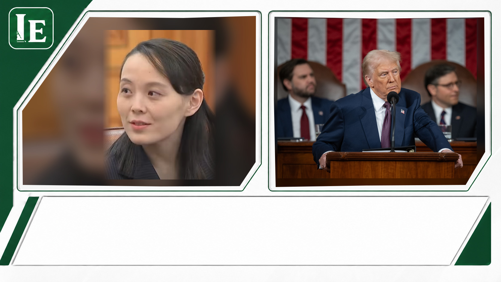 Kim Yo Jong and Trump featured editorial graphic